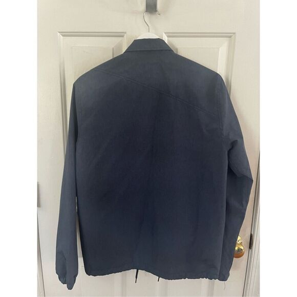 Volcom Navy Blue Snap Up Coaches Jacket Water Resistant sz S NWOT - Picture 7 of 9